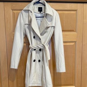 Express Elegant Cream Trench Coat